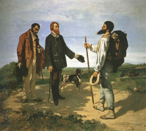 Gustave Courbet The Meeting or Bonjour,Monsieur Courbet France oil painting art